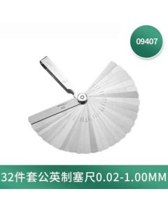 STAHLWILLE 32-Piece Metric/Imperial Feeler Gauge Set 0.02-1.00MM 09407