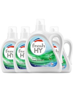 Walex Clear & Fresh Laundry Detergent Pine Scent 12-Pound Full Bottle Combo (3L+1L*3) - Antibacterial, Anti-Mite, Long-Lasting Fragrance