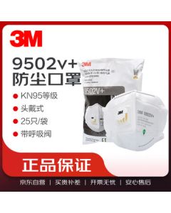 3M 9502V KN95 Particulate Respirator (Headband Style) 9502V Eco Pack 25pcs/Bag 1 Bag