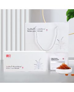 Sage Throat Soothing Candy Gift Box 130g, Swiss Import, Sugar-Free & Fat-Free, Cool & Refreshing, Freshens Breath