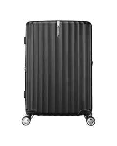 Samsonite 20-inch Hardside Luggage, Fashion Vertical Stripe Suitcase, Black GU9 TSA Lock Carry-On Spinner