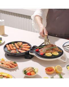 KONKA Home Electric Pancake Maker Dual Heating Plates Multi-function Grill and Roaster All-in-One Machine