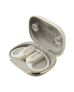 PHILIPS True Wireless Bluetooth Earphones, Ear-Clip Open-Ear Bone Conduction Concept, Non-In Ear Clip-On Sports Running Noise Reduction, Compatible with Apple TAT4759 White, Double 11 Promotion