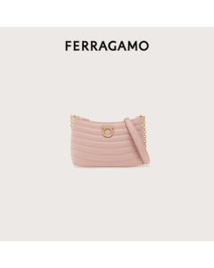 Ferragamo Women's Light Pink Makeup Bag 0780256 Gift for Girlfriend