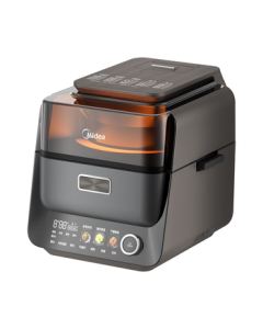 Midea Air Fryer - Multi-functional Air Fryer for Stir-Frying, Pan-Frying, Deep-Frying, Roasting, Braising, Stewing, Boiling & Steaming, Smart Home Use with Visual No-Flip No-Oil Cooking, Full Holographic Touchscreen
