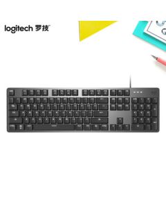 Logitech K845 Wired Mechanical Keyboard for Gaming and Office, Full-Size 104-Key, Single-Color Backlight, Blue Switch, Black