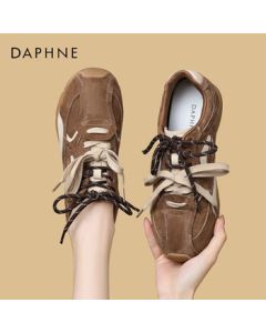 Daphne Women's Casual Shoes Retro German Training Sneakers Soft-Sole Running Shoes 4024404302 Khaki 37