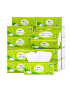 Heartex Facial Tissue, Cloud-Touch Soft Skin, 3-Ply 100 Sheets * 24 Packs, True M Size, Paper Towel, Bulk Sale