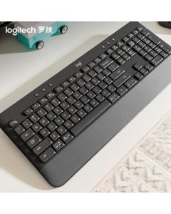 Logitech K650 Wireless Bluetooth Keyboard - Preferred Series, Business Office Keyboard with Wrist Rest, Dual-Mode Enterprise Grade, Includes Logi Bolt Receiver, Commercial Version, Black