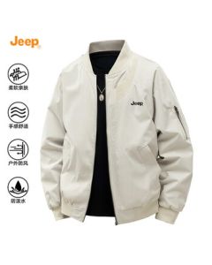 JEEP American Retro Trendy Workwear Men's Jacket - Loose Spring Casual Stylish Bomber Coat for Men