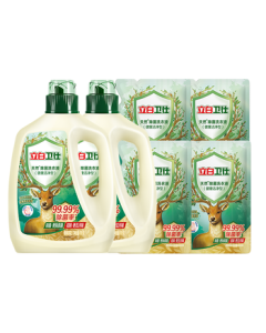 Liby Weishi Natural Antibacterial Laundry Detergent, 8 Jin Family Pack, 99.99% Bacteria Removal, 72-Hour Long-lasting Antibacterial Protection