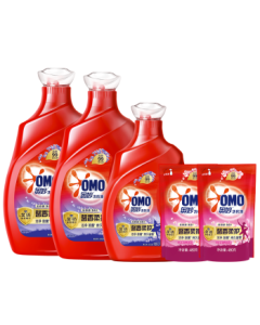 OMO (OMO) All-in-One with Comfort Lavender Fabric Care Liquid Laundry Detergent 3kgX2+2kg+480gX2 with Long-lasting Cherry Blossom Fragrance
