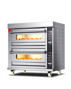 DEMASHI Double-Layer Electric Oven Commercial Large Professional Pizza Bread Sweet Potato Oven for Home Bakery Use Sweet Potato Roaster DKL-102D-K1