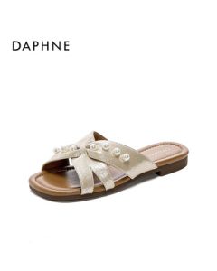 Daphne Women's Summer Slippers New Strappy Sandals 4025303384 Champagne 37