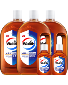 Walex Disinfectant Liquid 1L*3+60ml*2, Home Disinfectant for Clothes, Laundry, Pets, and Environment, Kills Bacteria and Dust Mites, Transition Between Old and New