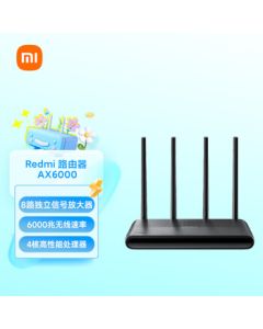 Xiaomi (MI) Redmi Router AX6000 2.0GHz Quad-Core High-Performance CPU | 8-Stream Wi-Fi 6 Router + 8 External Signal Amplifiers | Esports-Level Gaming Acceleration
