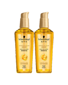 Schwarzkopf Gold Repair Instant Smoothing Oil Duo (75ml x 2) (Hair Oil, No-Rinse Nourishment, Anti-Frizz)