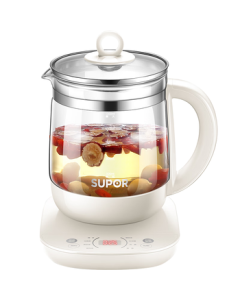 SUPOR Wellness Kettle 1.5L Tea Maker Herbal Tea Kettle Electric Kettle Water Boiler Electric Water Heater Boiling Kettle Heat Preservation Tea Kettle Glass Electric Tea Kettle SW-15YJ33B