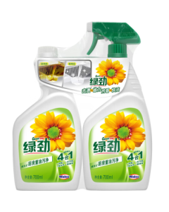 Green Power Kitchen Grease Cleaner 700ml + Refill 700ml - Heavy Duty Degreaser for Stoves and Range Hoods