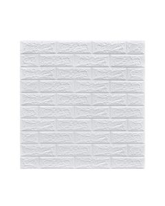 Naside DMQ0008 Self-Adhesive 3D Wallpaper, Anti-Collision Waterproof Foam for Living Room Bedroom TV Background Decoration, White 70*77cm 5 Sheets