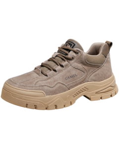CAMEL Men's Retro Outdoor Hiking Casual Low-Top Work Shoes G13A342170 Khaki 42