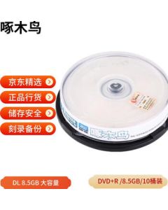 Woodpecker DVD+R Disc / Burnable Disc / Blank Disc / Recording Disc / High Capacity / DL 8X 8.5GB Single-Sided Double-Layer 10-Piece Spindle Recording Disc