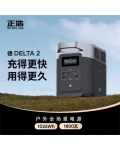 EcoFlow DELTA 2 Portable Power Station - 220V 32,000mAh Large Capacity 1kWh LiFePO4 Battery, 1800W Output, 1024Wh, Fast Charging, Safe Mobile Power Supply