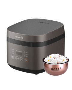 Joyoung Electric Rice Cooker with Copper Pot Inner Pot, Smart Preset Timer, Multi-functional, Steamer, 4L F40FY-F311