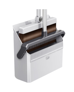 Jiabangshou Retractable Broom and Dustpan Set, Two-Piece Rotating Broom with Dual Comb Teeth, Foldable Comb Teeth Dustpan
