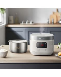 Bear Electric Rice Cooker, Arc Energy-Gathering Heating Plate, 3L Golden Capacity, Precise Temperature Control DFB-F30K2 [ZMD Safety Series]