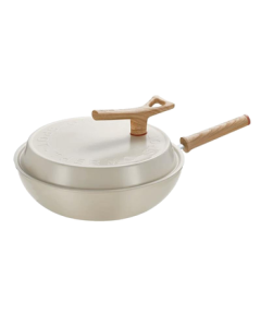 SUPOR Red Dot Non-Stick Wok, Lightweight Non-Stick Frying Pan, Low Smoke, Suitable for Home Gas and Induction Stoves, Model PC30QL1