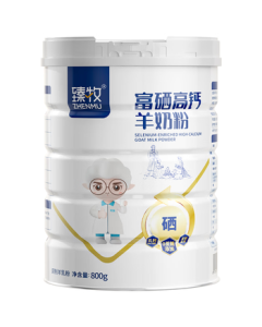 Zhenmu Adult Goat Milk Powder for Middle-Aged and Elderly, Selenium-Enriched, High-Calcium, No Sucrose, 800g Can