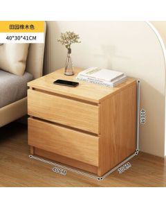 Olin European Style Bedside Table, Bedside Storage Cabinet with Drawers, Small Minimalist Nightstand for Bedroom