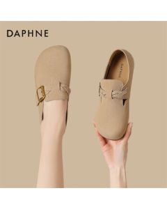 Daphne Birkenstock Women's New Spring Breathable Fashion Soft-Soled Bean Shoes 4025101076 Beige 38