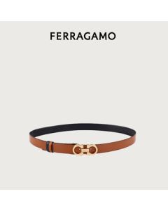 Ferragamo Women's GANCINI Reversible Adjustable Belt 0674487_C _100 Gift for Girlfriend