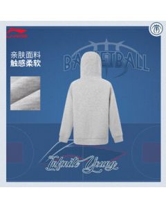 Li-Ning Warm Zip-Up Hoodie for Teen Boys, 2025 New Edition, Temperature-Locking Versatile Open-Front Hooded Sportswear YWDV267