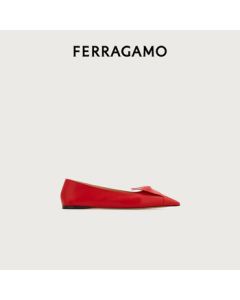 Ferragamo Women's Red Ballet Flats 0784991_1D _ 65 Gift for Girlfriend
