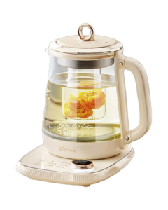 Bear Mini Bubble Health Kettle 1.5L Home Constant Temperature Kettle, Tea Maker & Teapot with Noise Reduction, Quiet Operation, Includes Glass Steamer and Glass Flower Tea Pot YSH-F15E1