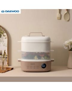 DAEWOO Home Electric Steamer Multi-function Large Capacity Programmable Multi-purpose Steamer DYZL-1215 Truffle Brown