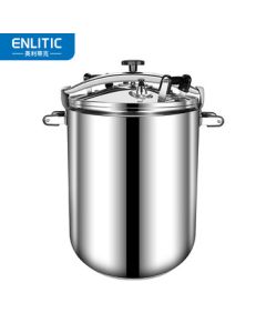 Enlitic Commercial High-Pressure Cooker Large Capacity Stainless Steel Pressure Pot YLG-80L for Hotels, Restaurants, Canteens, Gas Stoves, Induction Cookers, Open Flame Use, Explosion-Proof