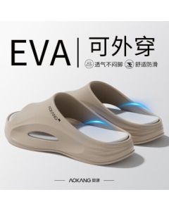 AOKANG Sports Sandals for Men, Summer Outdoor Non-Slip Anti-Odor Thick-Sole EVA Beach Slippers with Soft Cushioning