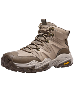 CAMEL High-Top Durable Anti-Slip Impact-Resistant Thick-Sole Height-Increasing Outdoor Hiking Shoes G15W379016 Sand Color 39