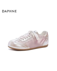 DAPHNE Women's Trainer Shoes Flat Round Toe Casual Sneakers 4025101262 Pink 40