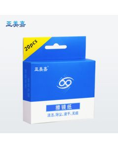 Yameijia Lens Wipes, Disposable Eyeglass Cleaning Cloths, Camera Lens and Phone Screen Cleaning Wipes, Quick-Dry Individually Wrapped, 20 Pieces, Medium Size