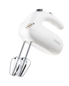 KONKA Electric Handheld Mixer, Mini Whisk for Home Use, Cream and Milk Foam Whisk, Dual-Rod Baking Egg Beater, Model KDDQ-2008-W