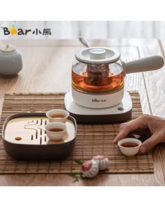 Bear Tea Maker, Health Kettle, Mini Insulated Electric Kettle, Tea Steamer, Hot Water Kettle, Herbal Tea Kettle, Black Tea 304 Stainless Steel 0.5L with Tea Set and Cup ZCQ-A05S1