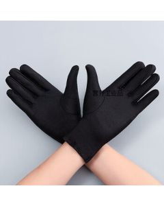 Shuyi Etiquette Gloves Black - Thickened Breathable Driver Anti-Slip Performance Universal Cotton Work Gloves (120 Pairs)
