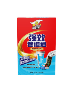 Wei Wang Pipe Unclogger - Powerful Drain Cleaner for Toilets, Kitchen Sinks, and Floor Drains - Deodorizing and Disinfecting Agent (100g*3 bags)