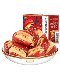 Miss You Hui Jujube with Walnut 660g/Box Gift Box Nuts Dried Fruit Xinjiang Red Jujube Gift Pack Red Xiao Pai