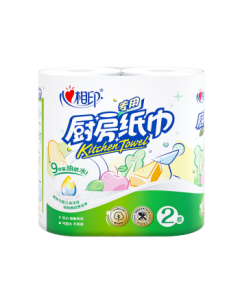 Hearttex Kitchen Towel Roll 150 Sheets - Oil Absorbent & Water Locking, Food-Grade Paper